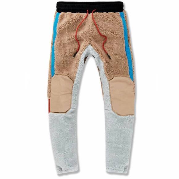 NEW JORDAN CRAIG men's mercer fleece sweatpants in earth - Picture 1 of 2